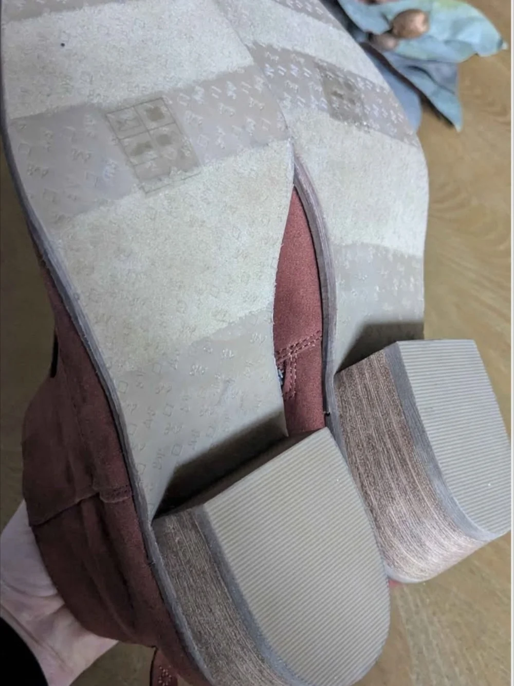 Dolce Vita Rust Brown Suede Ankle Booties with Side Zip